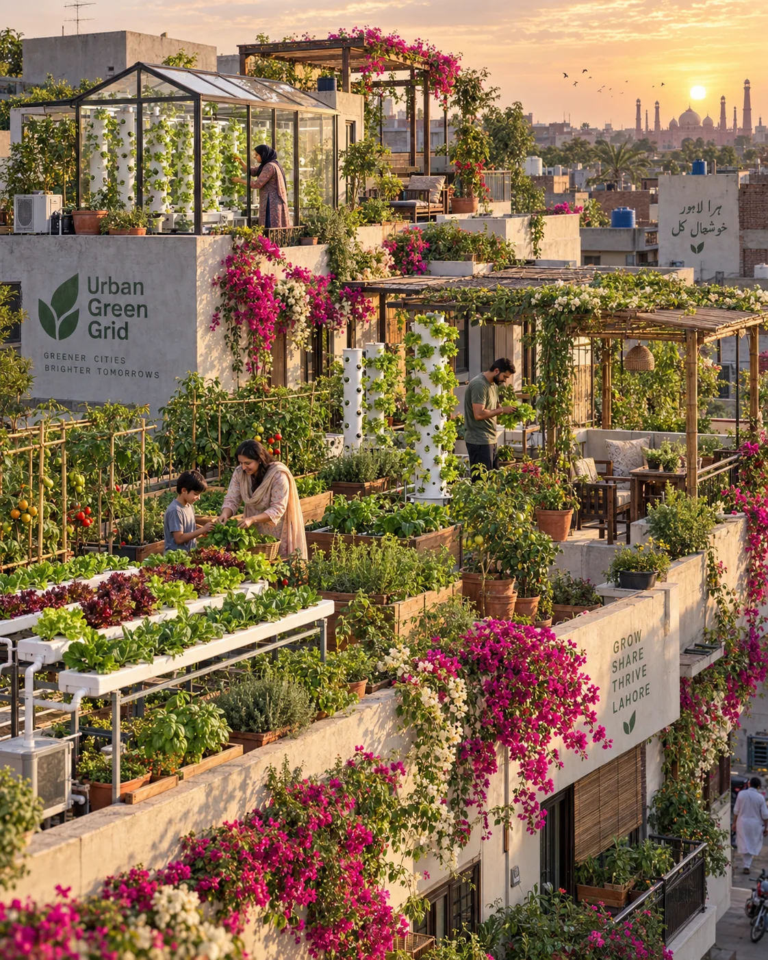 Concept visualization of connected urban greening