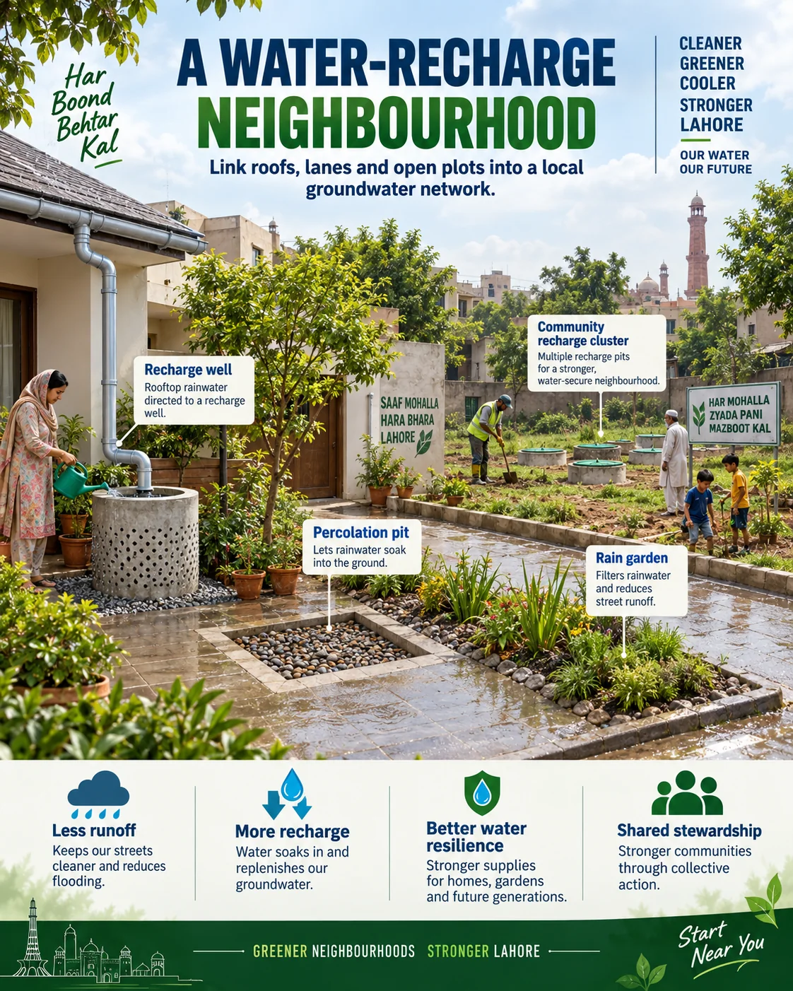 Concept visualization of neighbourhood recharge system